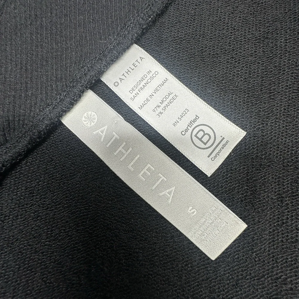 Athleta Black Open‎ Front Long Sleeve Cardigan Sweater Jacket Size S - Picture 7 of 7